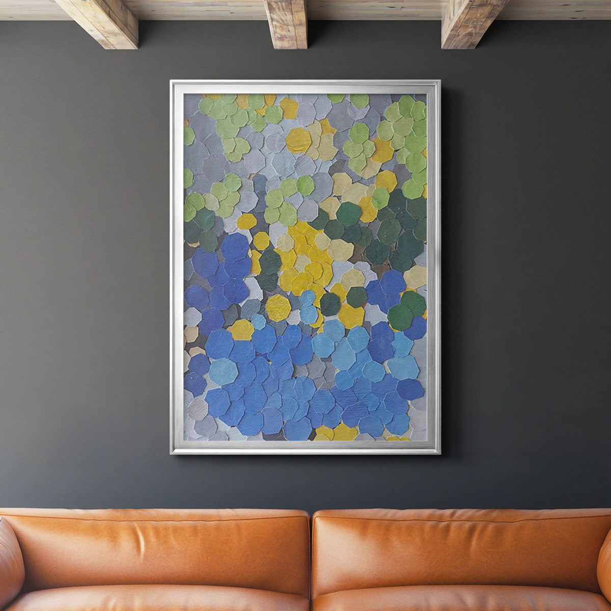 Lake Como Garden - Modern Framed Canvas Print