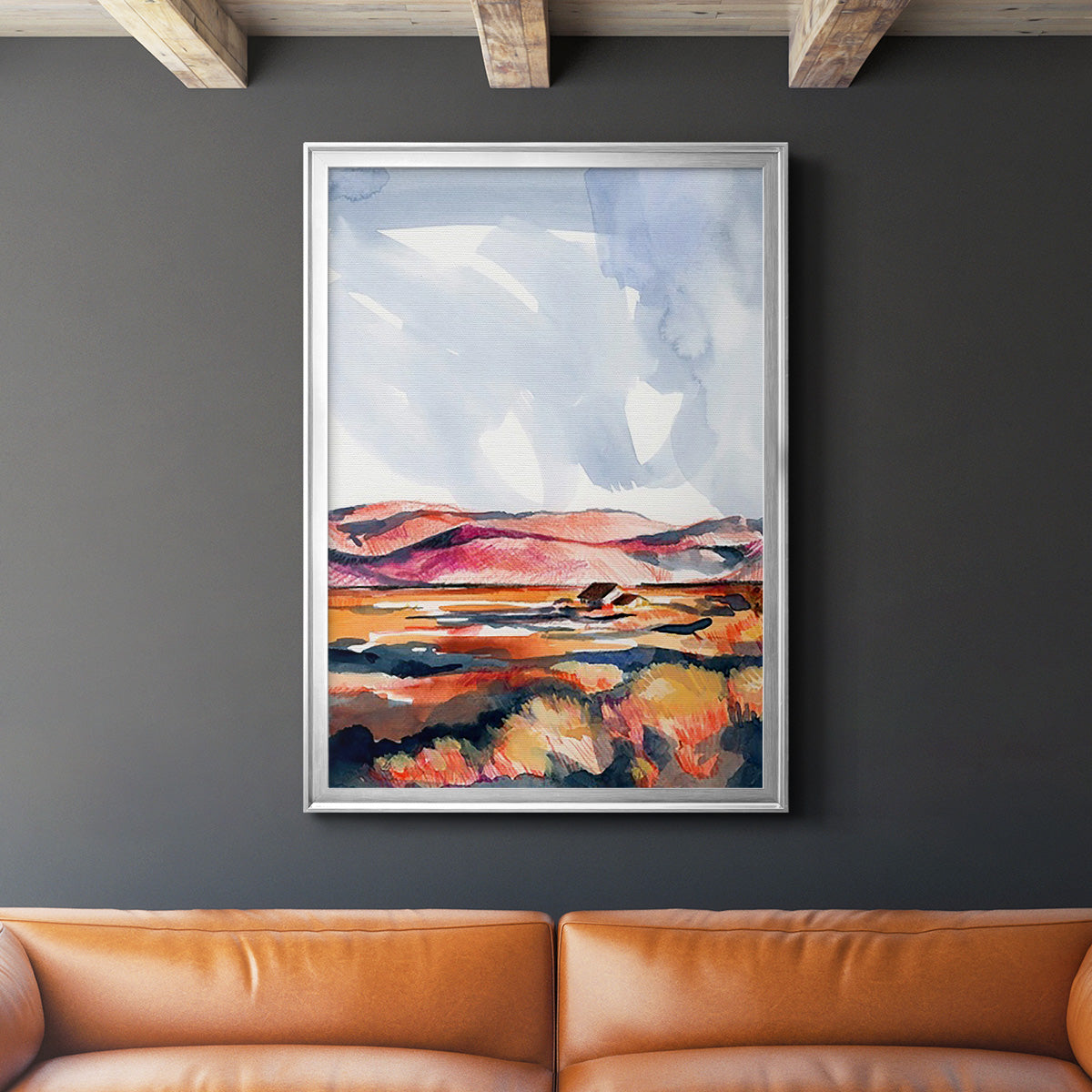 Chromatic Landscapes I - Modern Framed Canvas Print