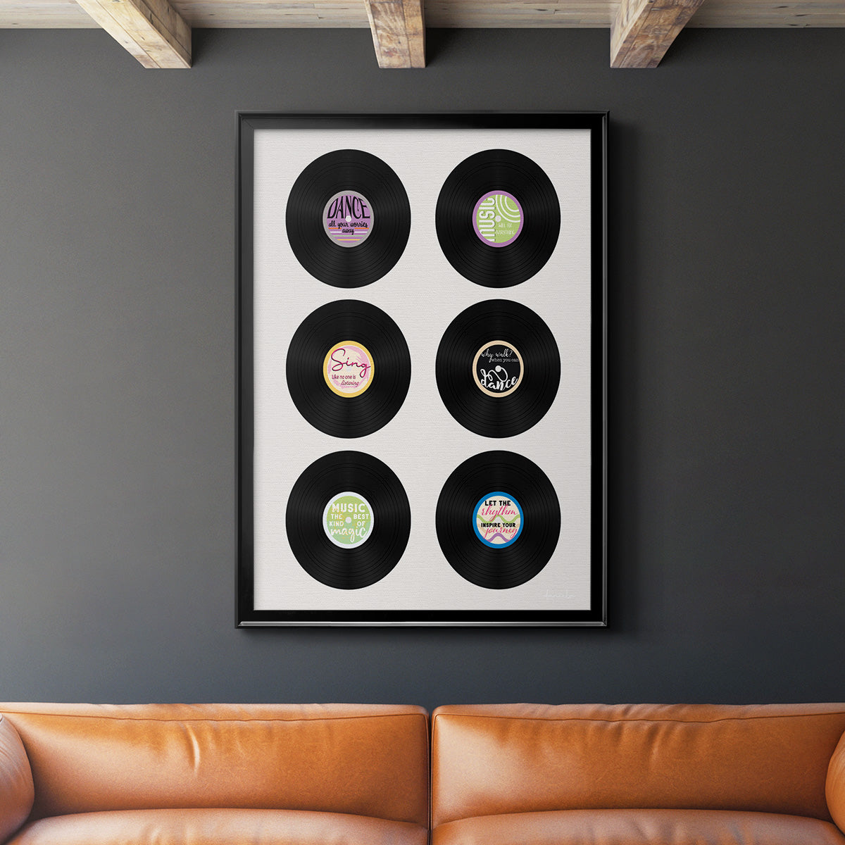 Vinyl Inspiration - Modern Framed Canvas Print