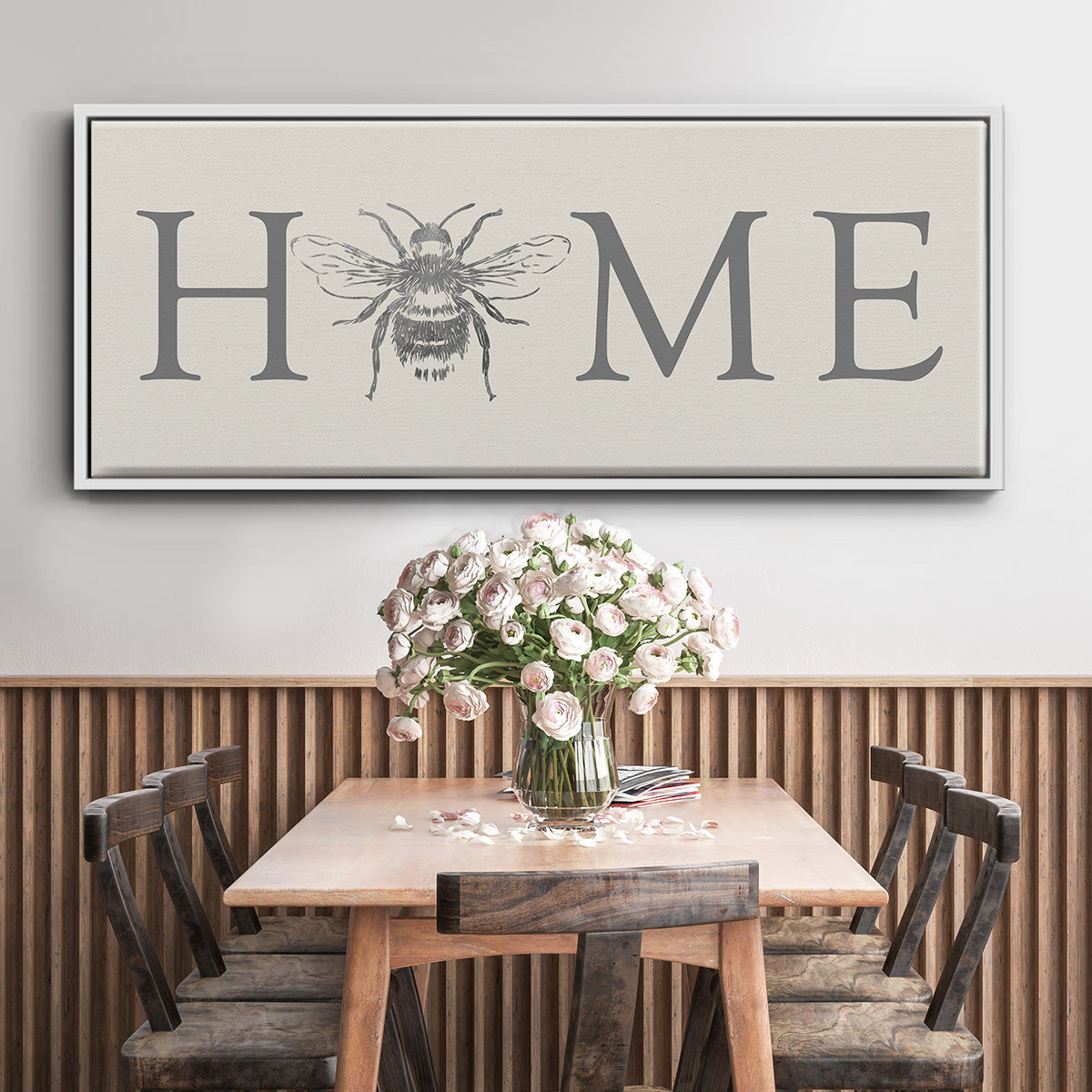 Bee Home - Floater Framed Canvas Print