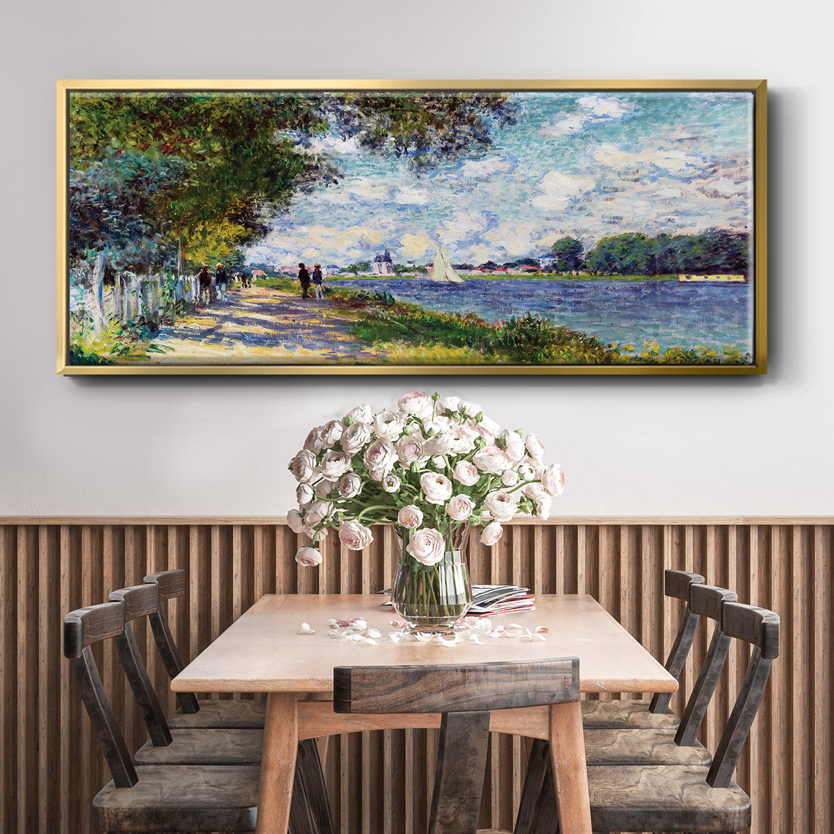 The Seine at Argenteuil, 1875 - Floater Framed Canvas Print