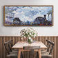 Saint Lazare Station in Paris, Arrival of a Train - Floater Framed Canvas Print