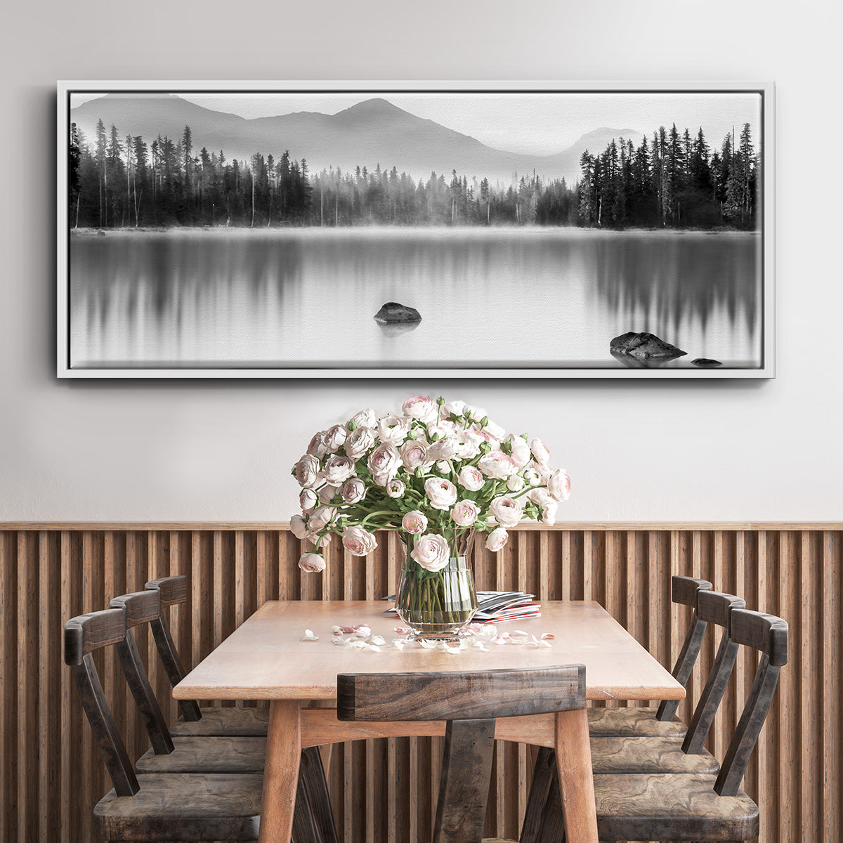Mountain Reflection - Floater Framed Canvas Print