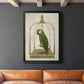 Green Parrot on Swing - Modern Framed Canvas Print