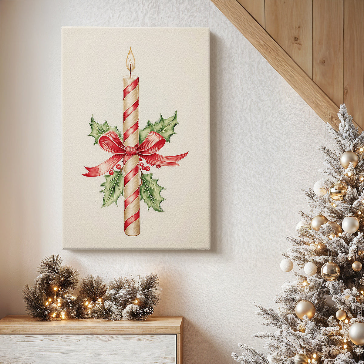 Hearth of Tinsel-Gold Blessing - Canvas Art Print
