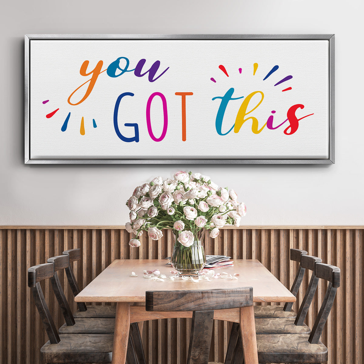 Rainbow Got This - Floater Framed Canvas Print