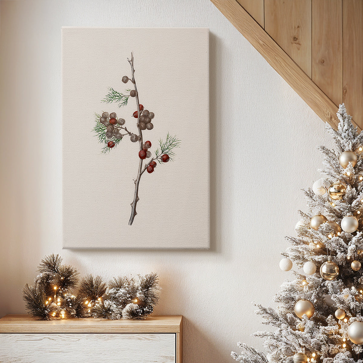 Pearled Lantern Serenade - Canvas Art Print