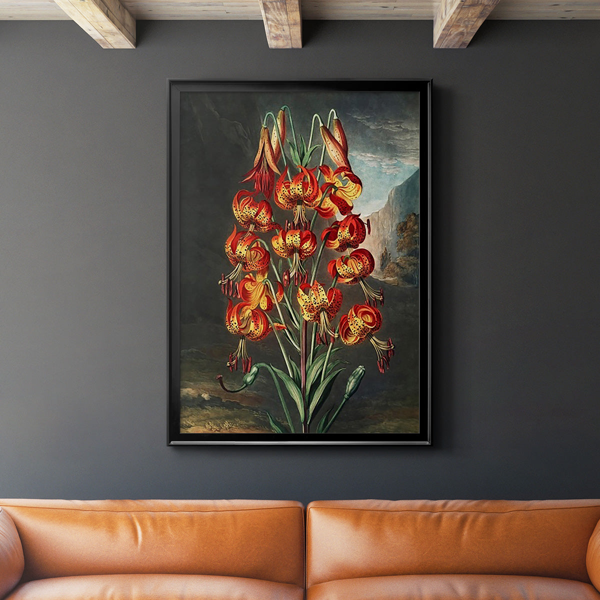 Temple of Flora III - Modern Framed Canvas Print