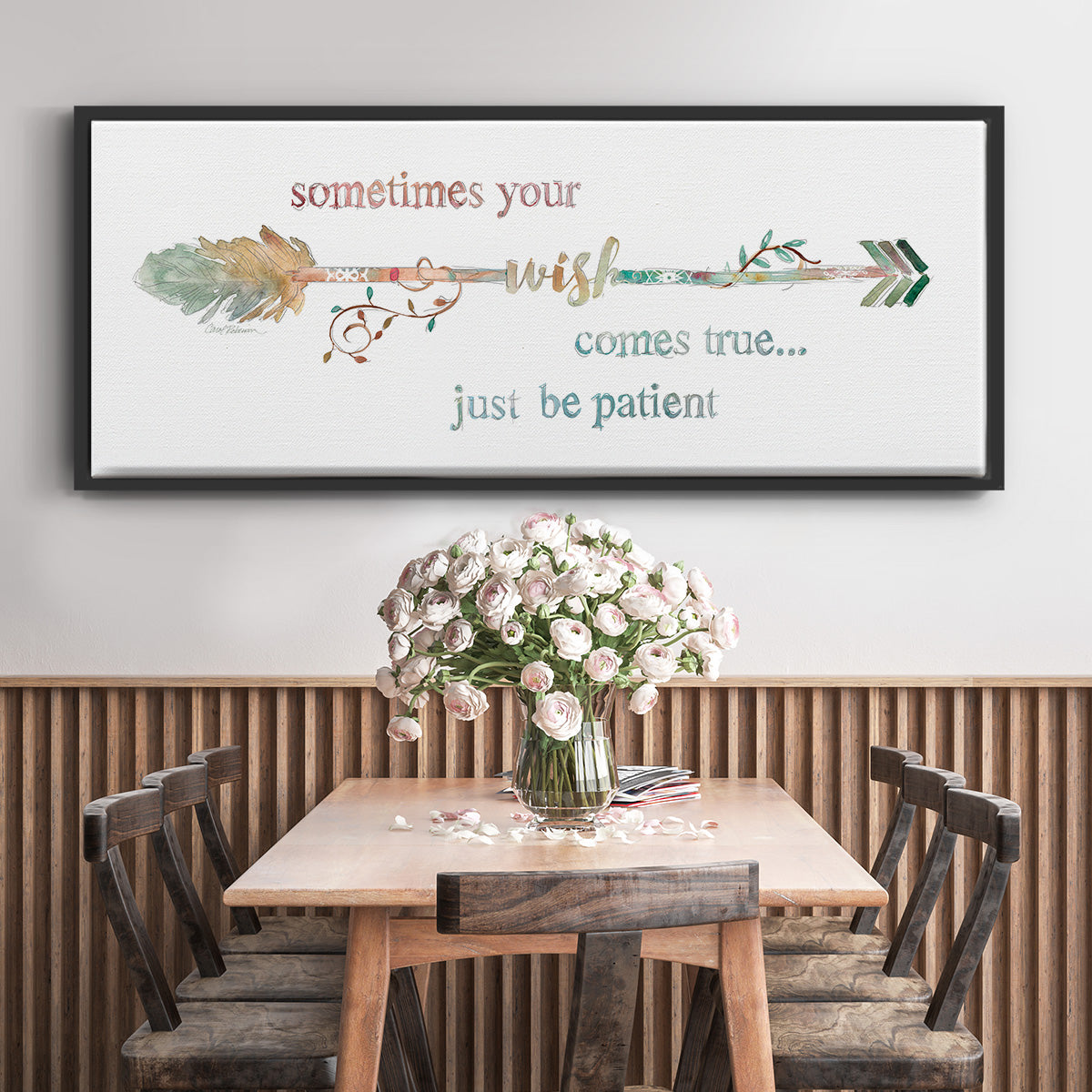 Wishing Arrow - Floater Framed Canvas Print