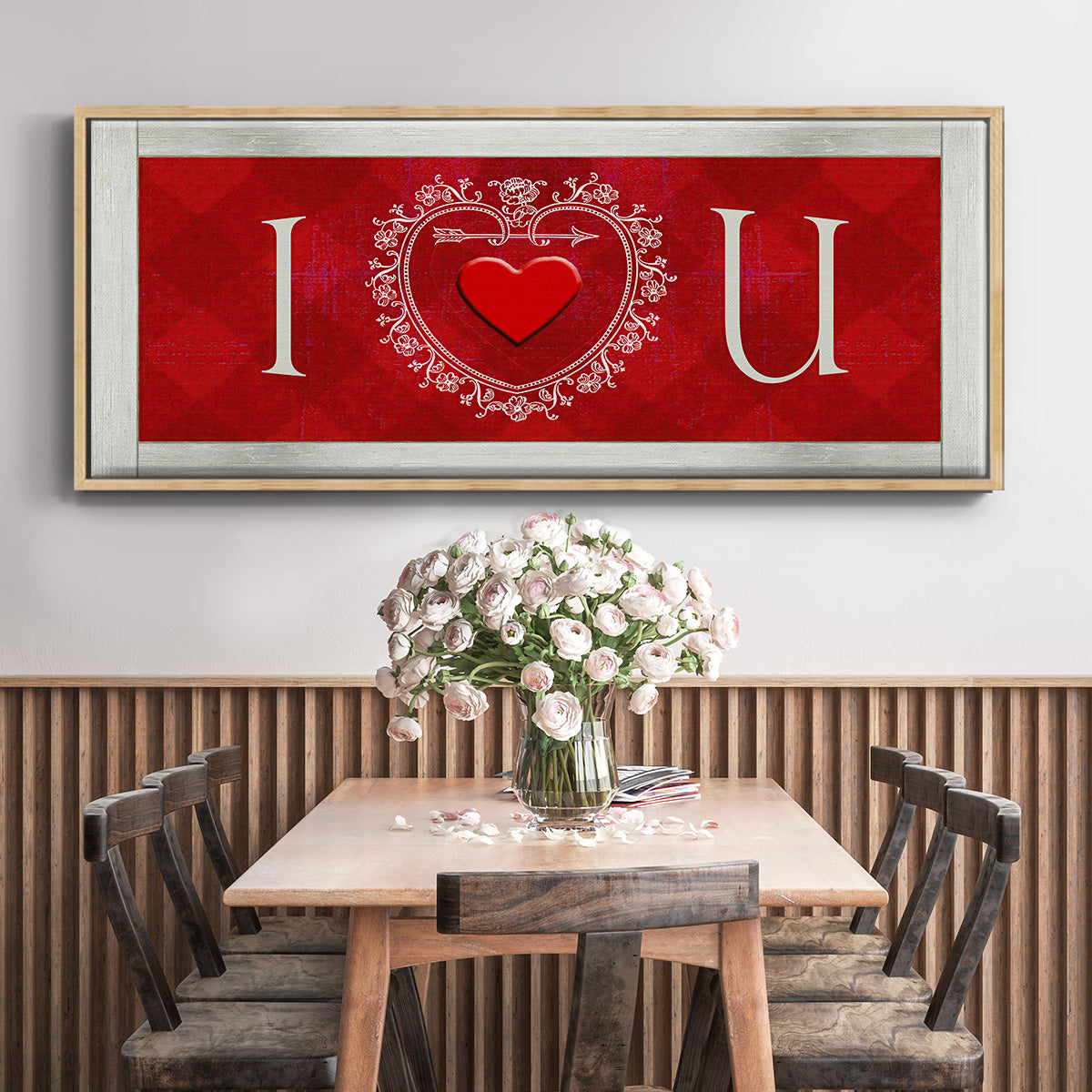 DIY Love Collection H - Floater Framed Canvas Print