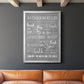Neutral Bathroom Rules - Modern Framed Canvas Print