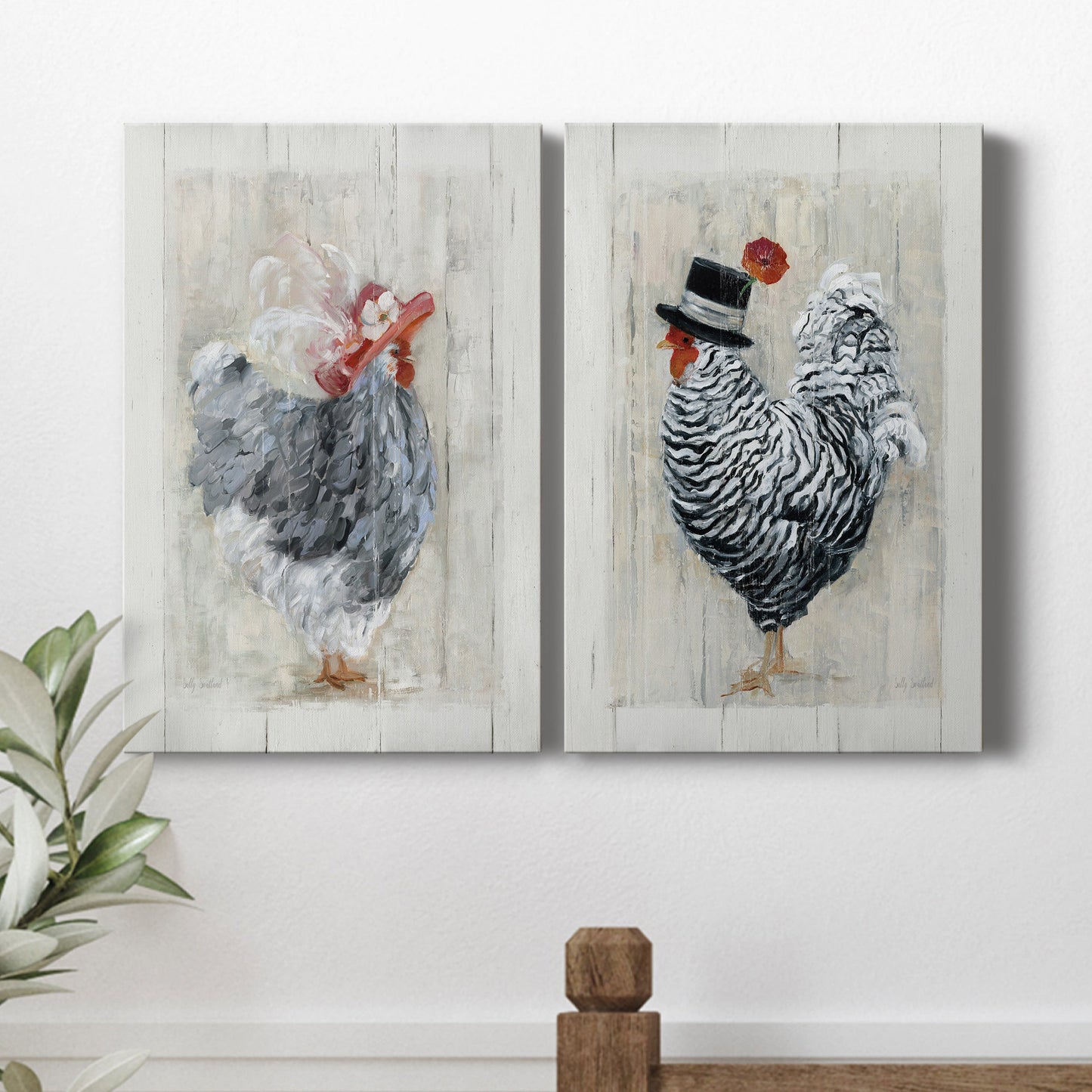 Sunday Best Hen Premium Gallery Wrapped Canvas - Ready to Hang