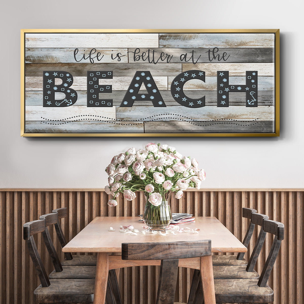 Better at the Beach - Floater Framed Canvas Print