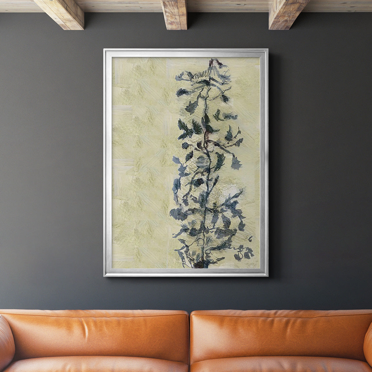 Chinoiserie 2 Tan I - Modern Framed Canvas Print