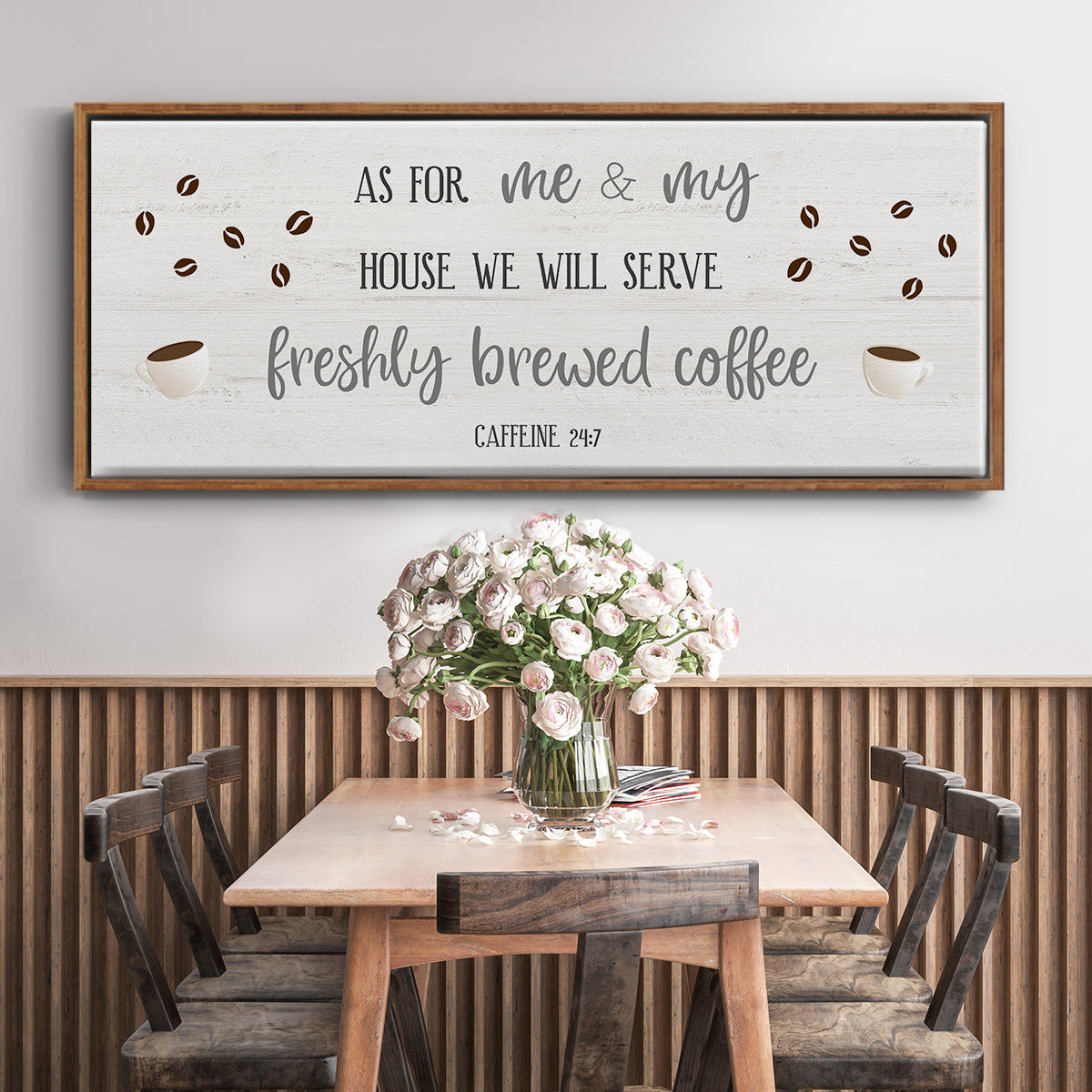 Caffeine 24/7 - Floater Framed Canvas Print