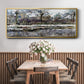 Snow in Vétheuil - Floater Framed Canvas Print