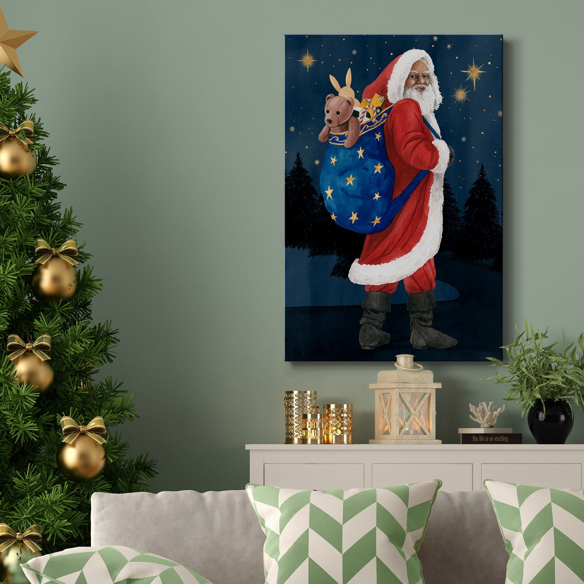 Celestial Christmas Collection B - Gallery Wrapped Canvas