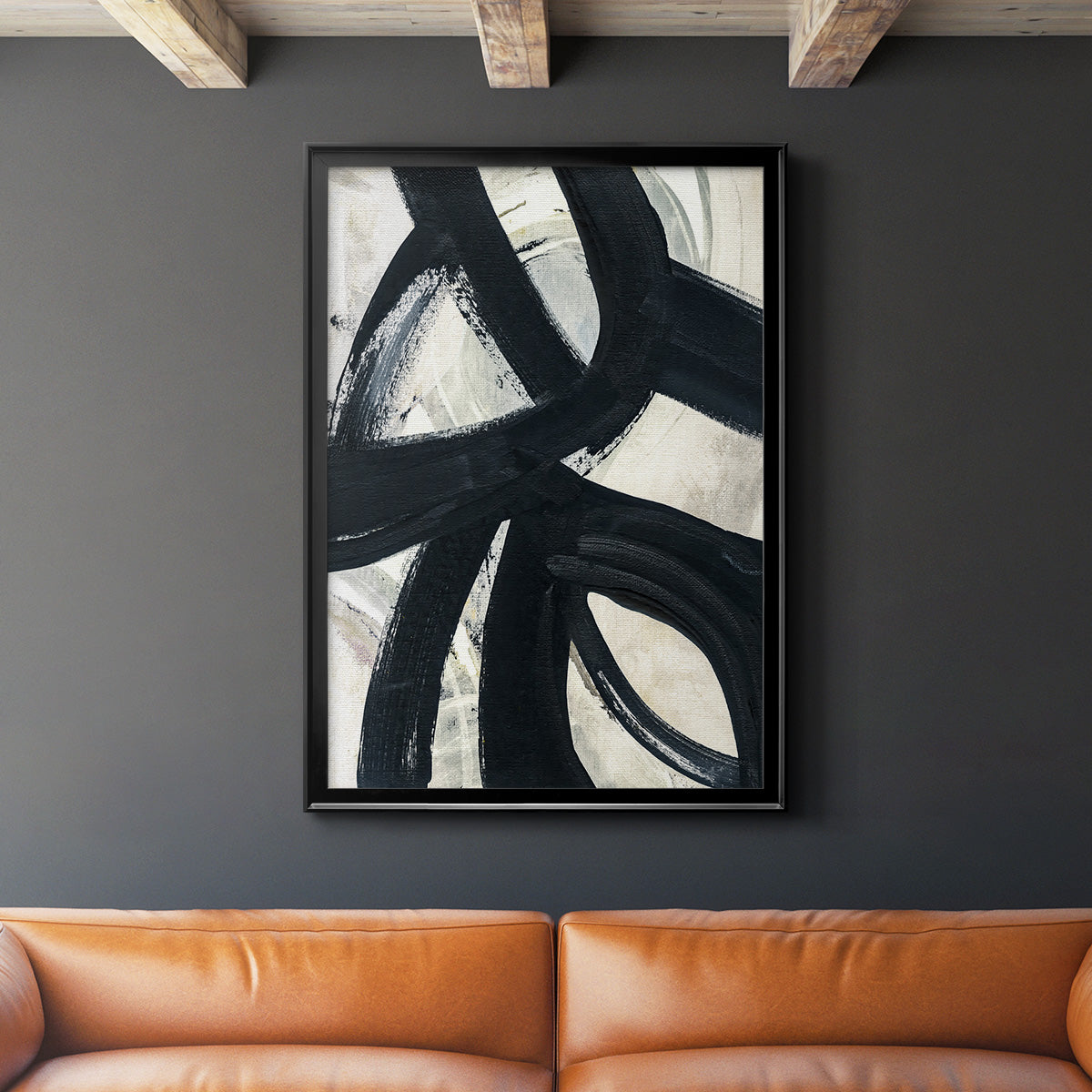 A Day in Brooklyn - Modern Framed Canvas Print