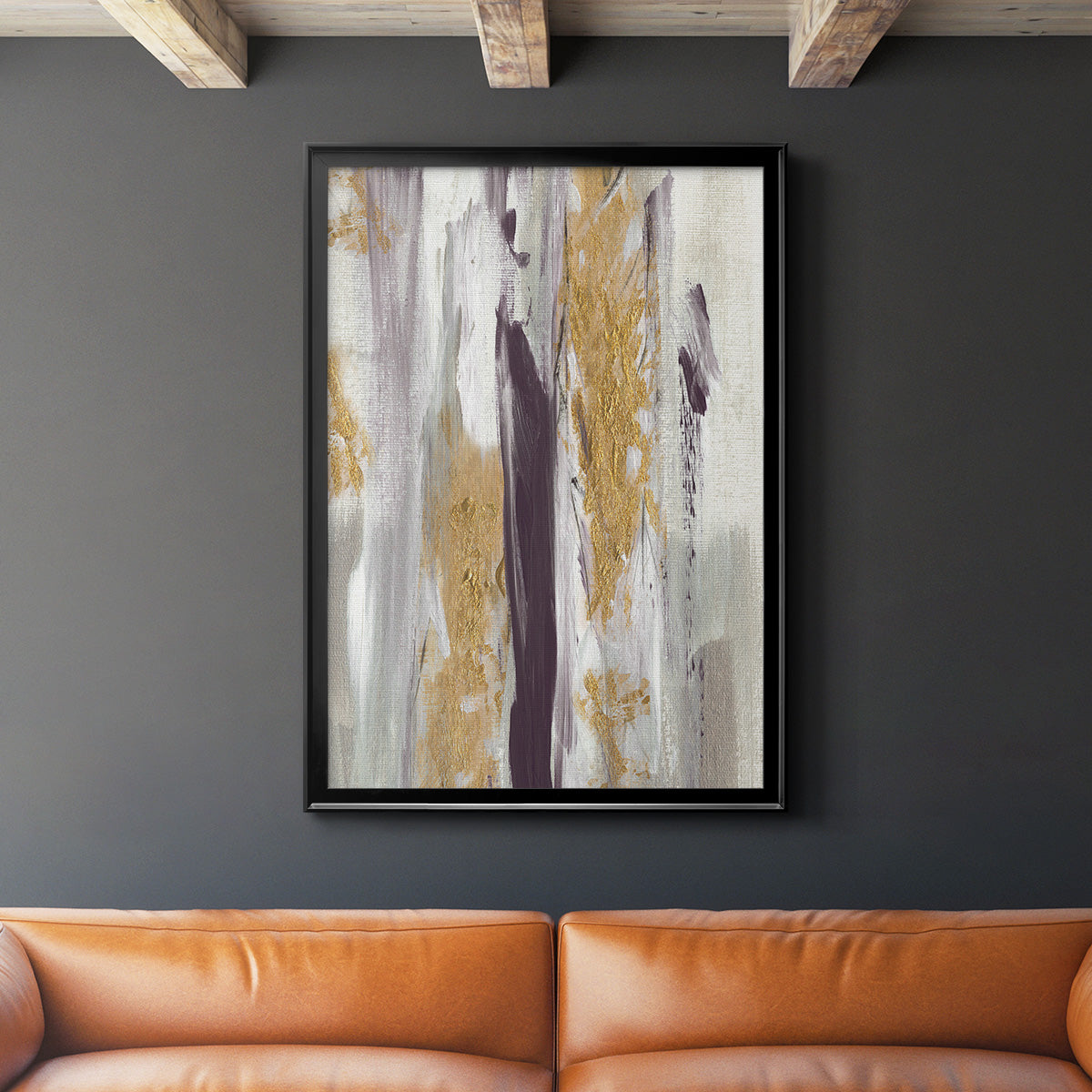 Tumultuous Amethyst II - Modern Framed Canvas Print