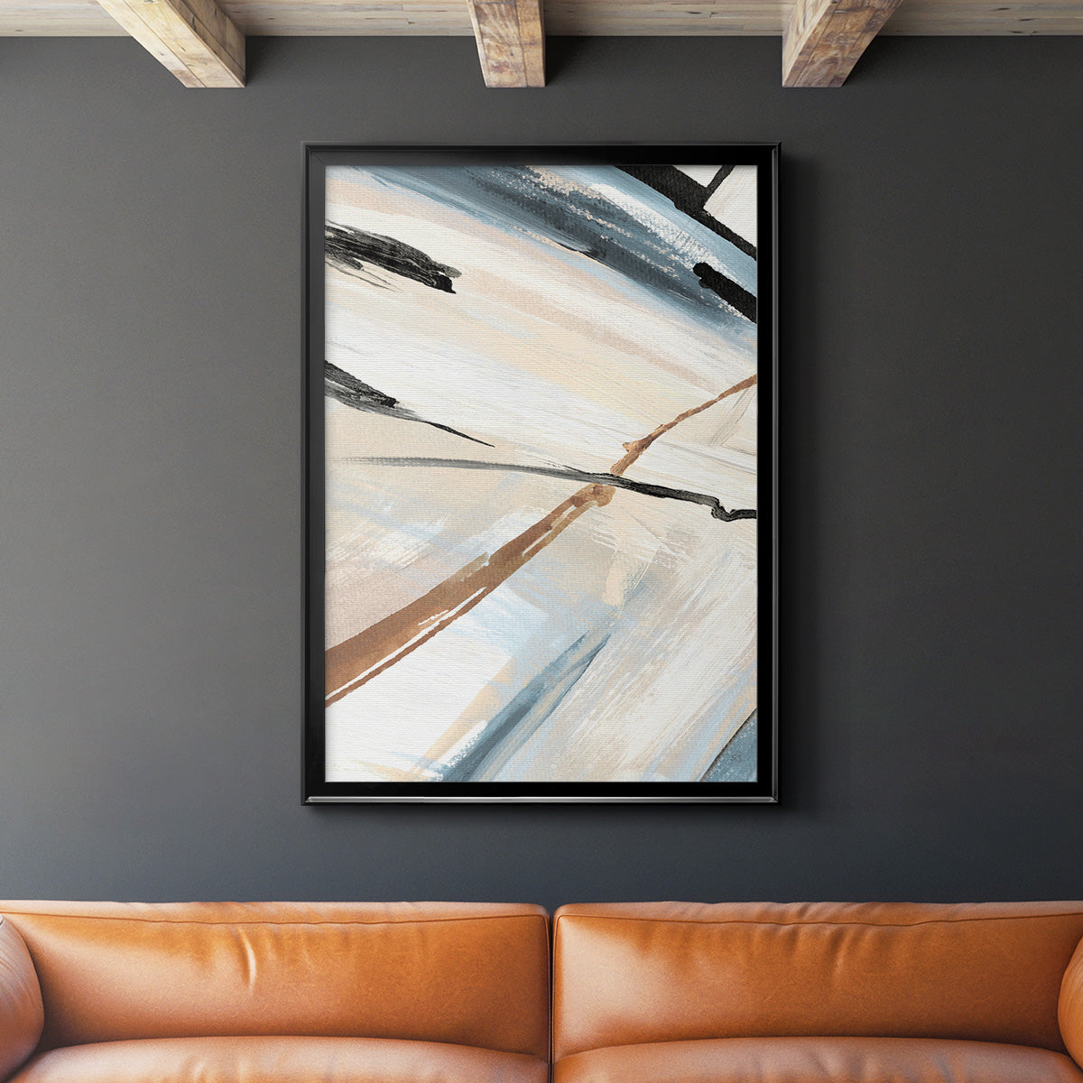 Dancing Wind Revisit II - Modern Framed Canvas Print