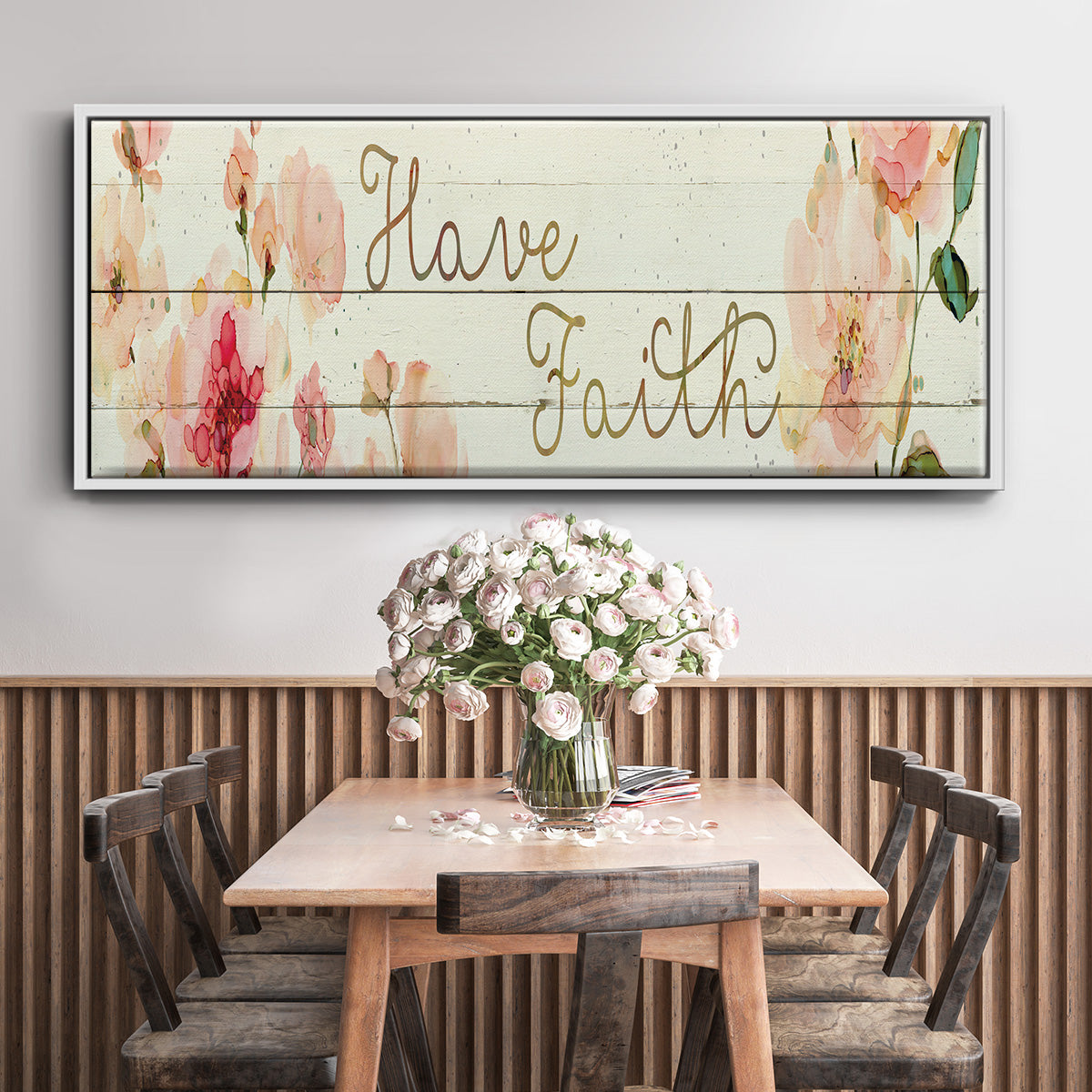 Have Faith - Floater Framed Canvas Print
