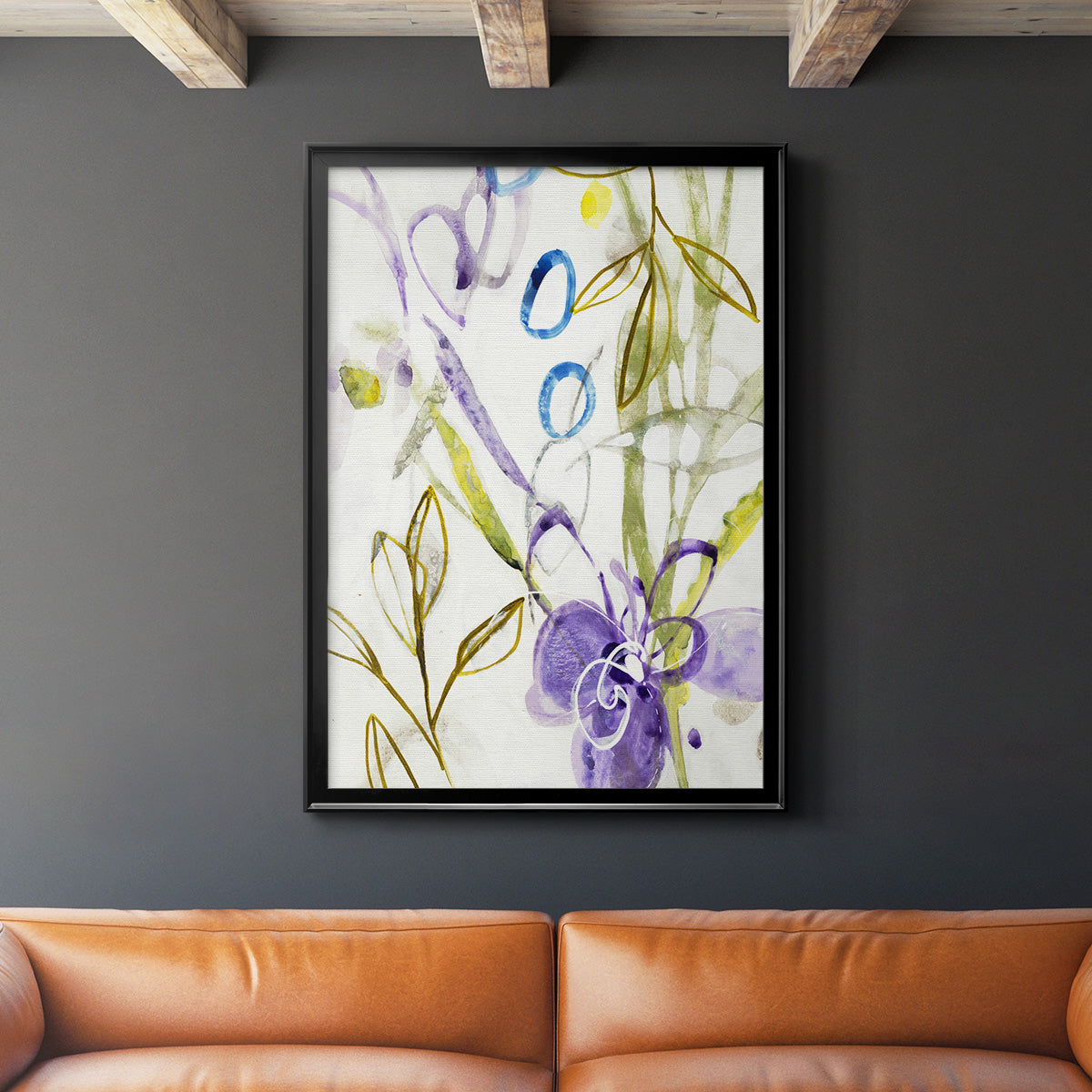 On A Whim II - Modern Framed Canvas Print