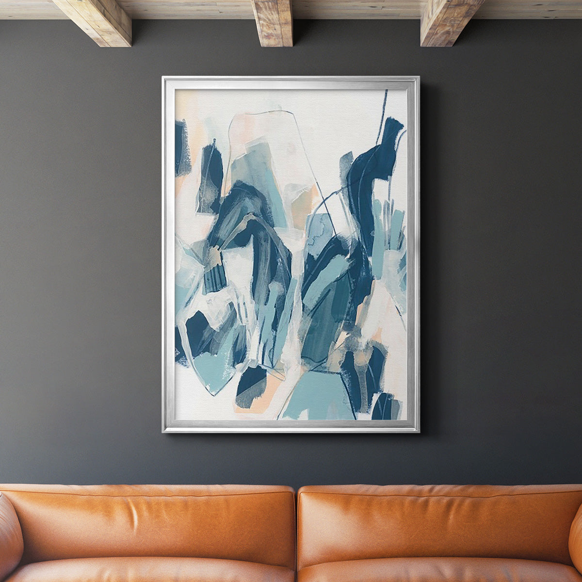 Interlocking Melody II - Modern Framed Canvas Print