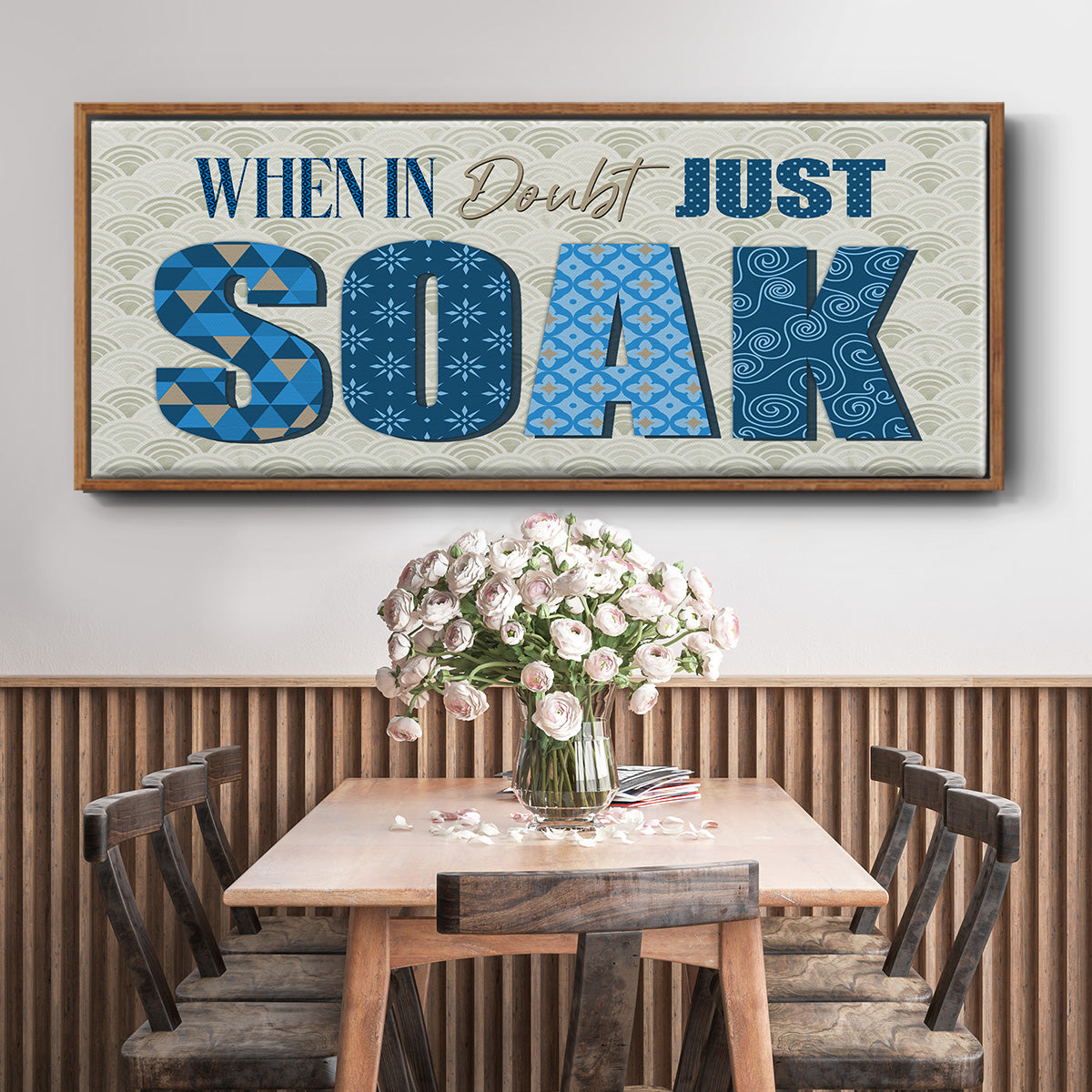 When in Doubt - Floater Framed Canvas Print
