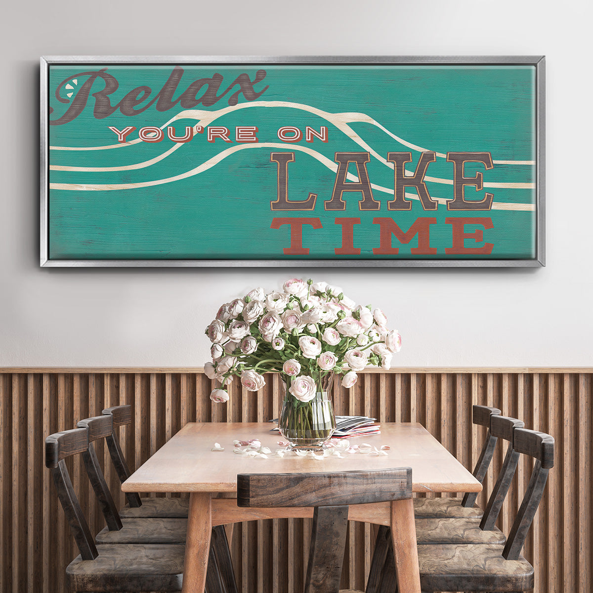 Cabin Life Collection H - Floater Framed Canvas Print