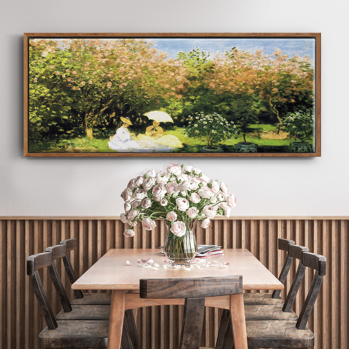 The Garden, 1872 - Floater Framed Canvas Print