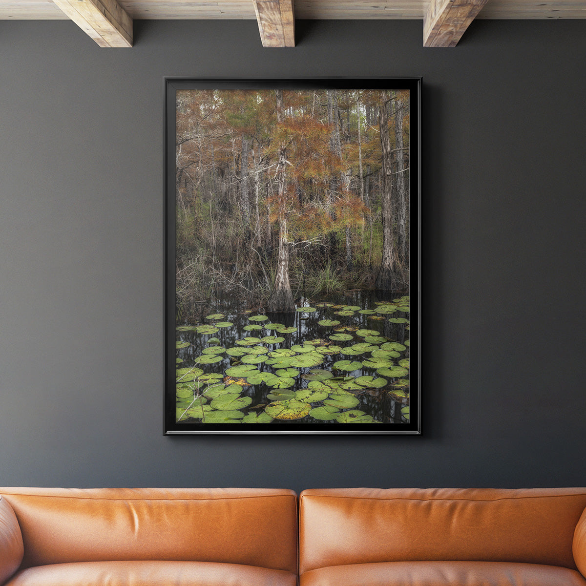 Black Water I - Modern Framed Canvas Print