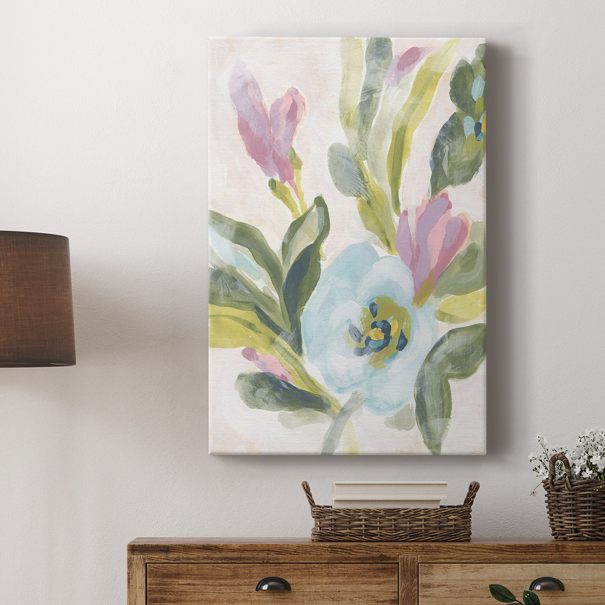 Floral Breeze Fresco II - Canvas Art Print