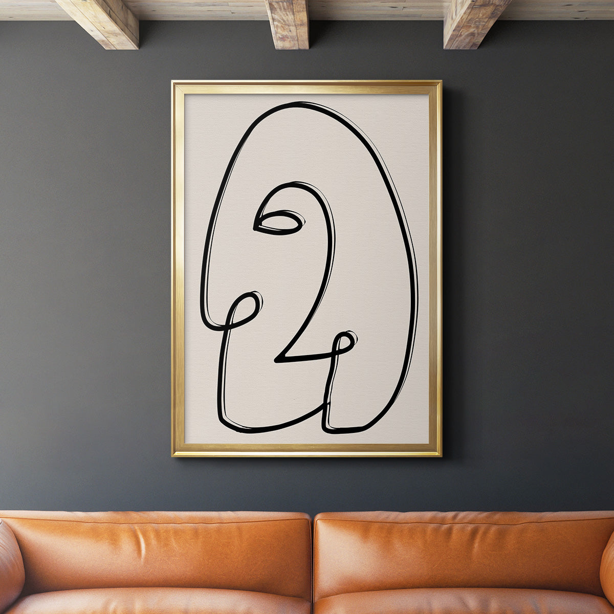 Face It II - Modern Framed Canvas Print