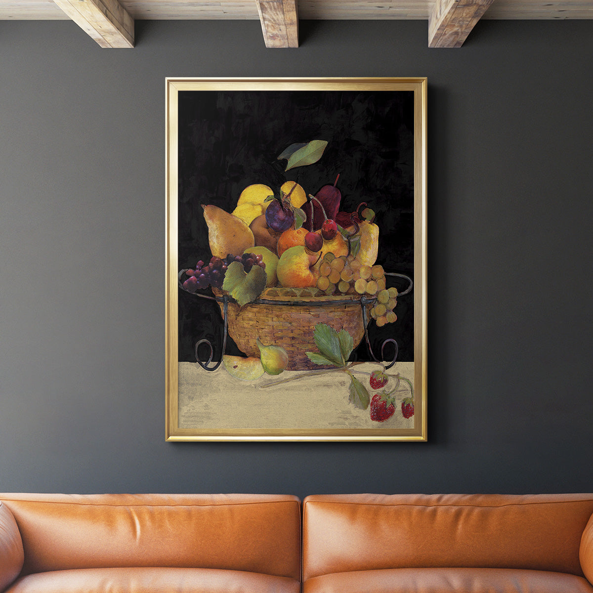 Fruit Basket II Revisit - Modern Framed Canvas Print