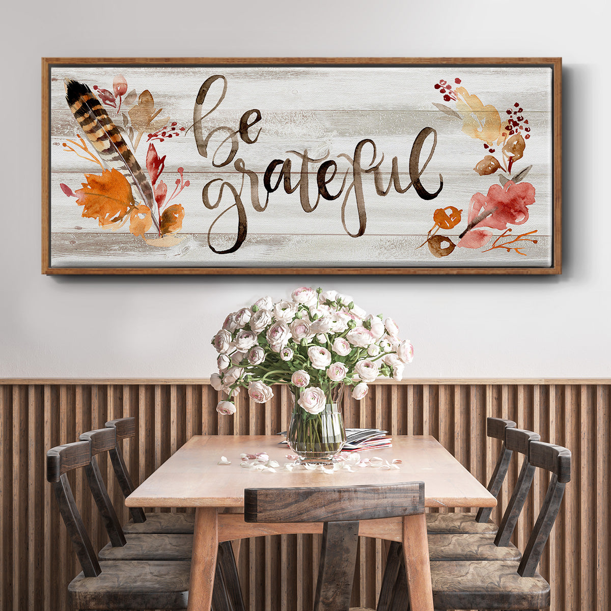 Grateful  - Floater Framed Canvas Print