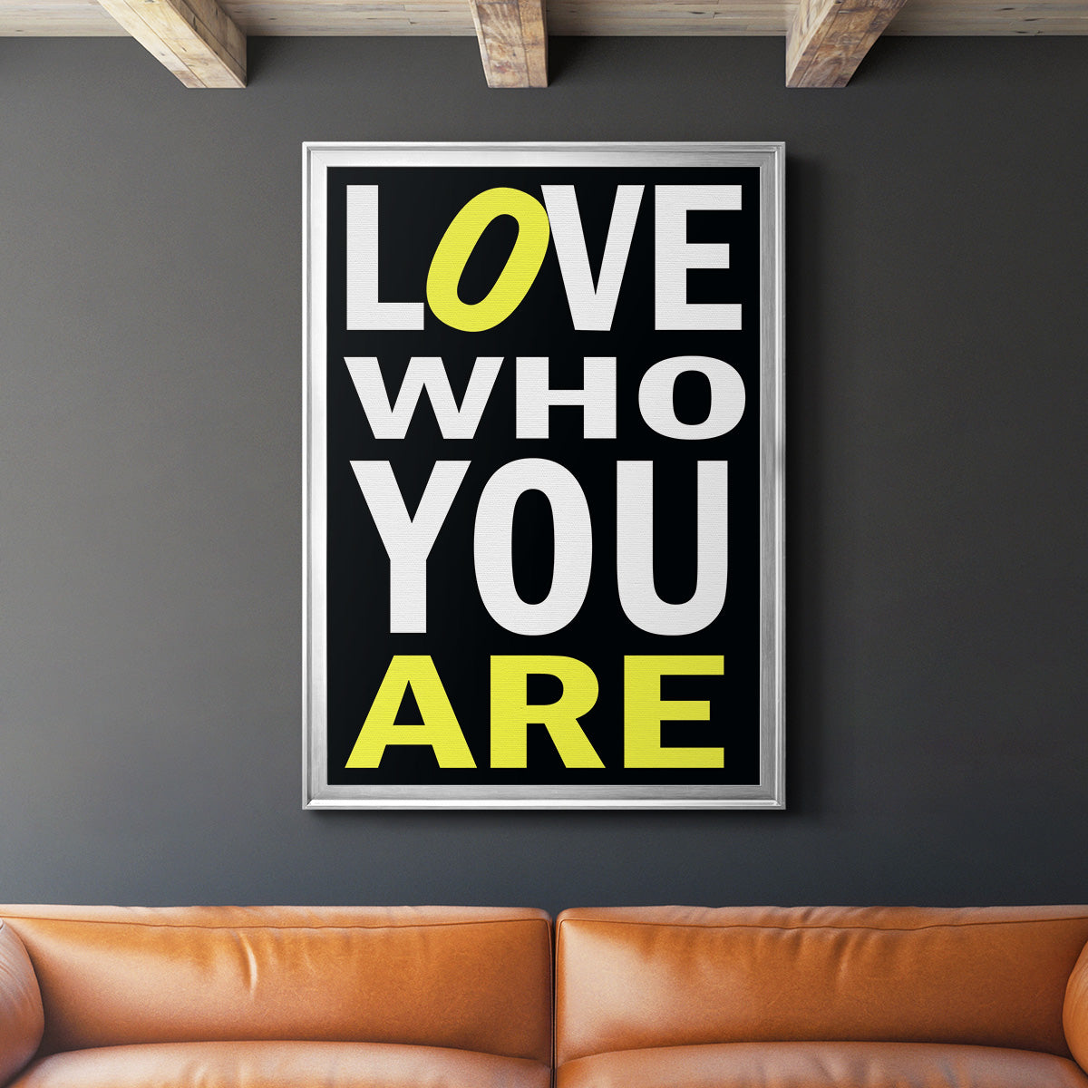 Love Who You Are - Modern Framed Canvas Print