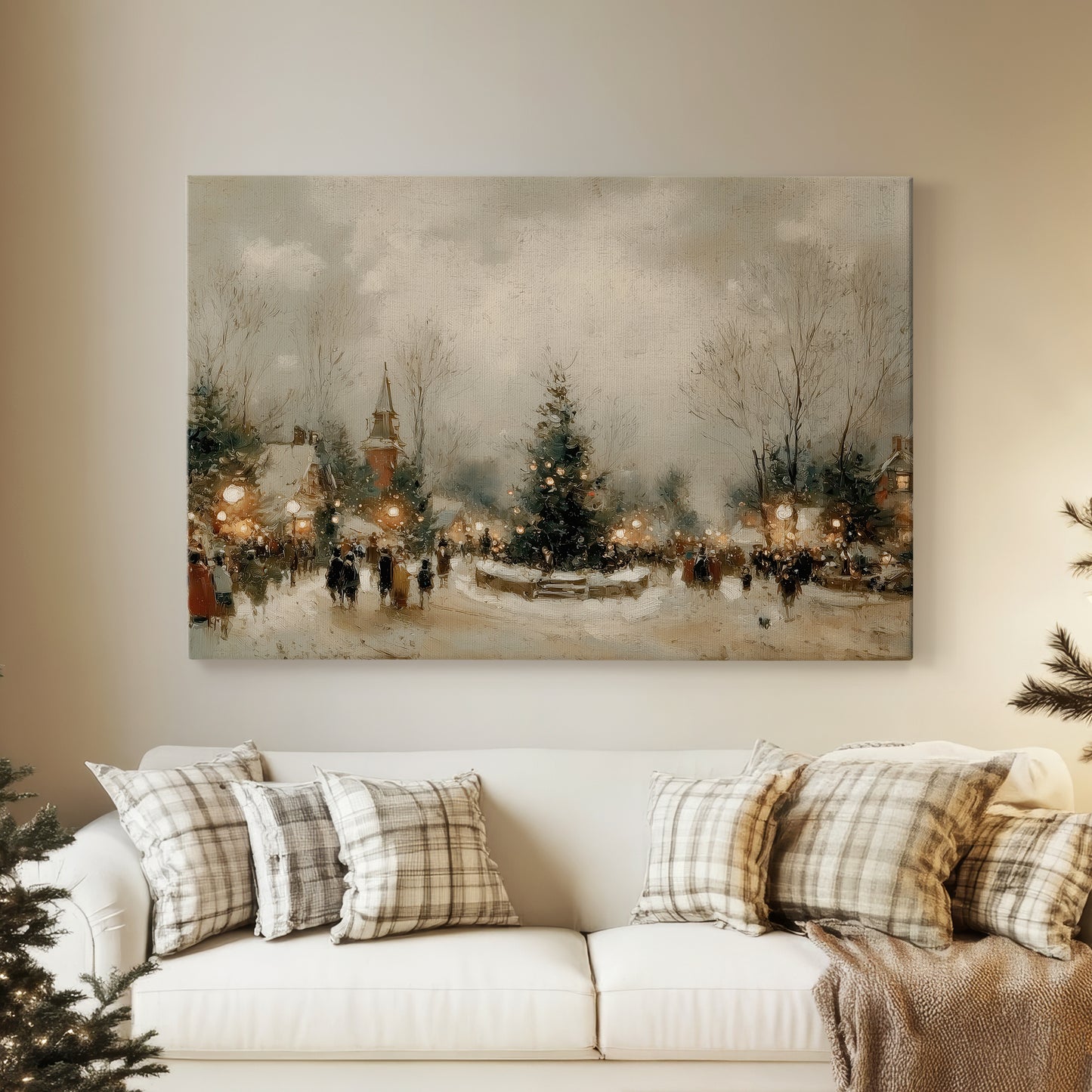 Candlelit Candle at Dusk - Canvas Art Print