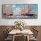 The Sea, Port in Amsterdam, 1874 - Floater Framed Canvas Print