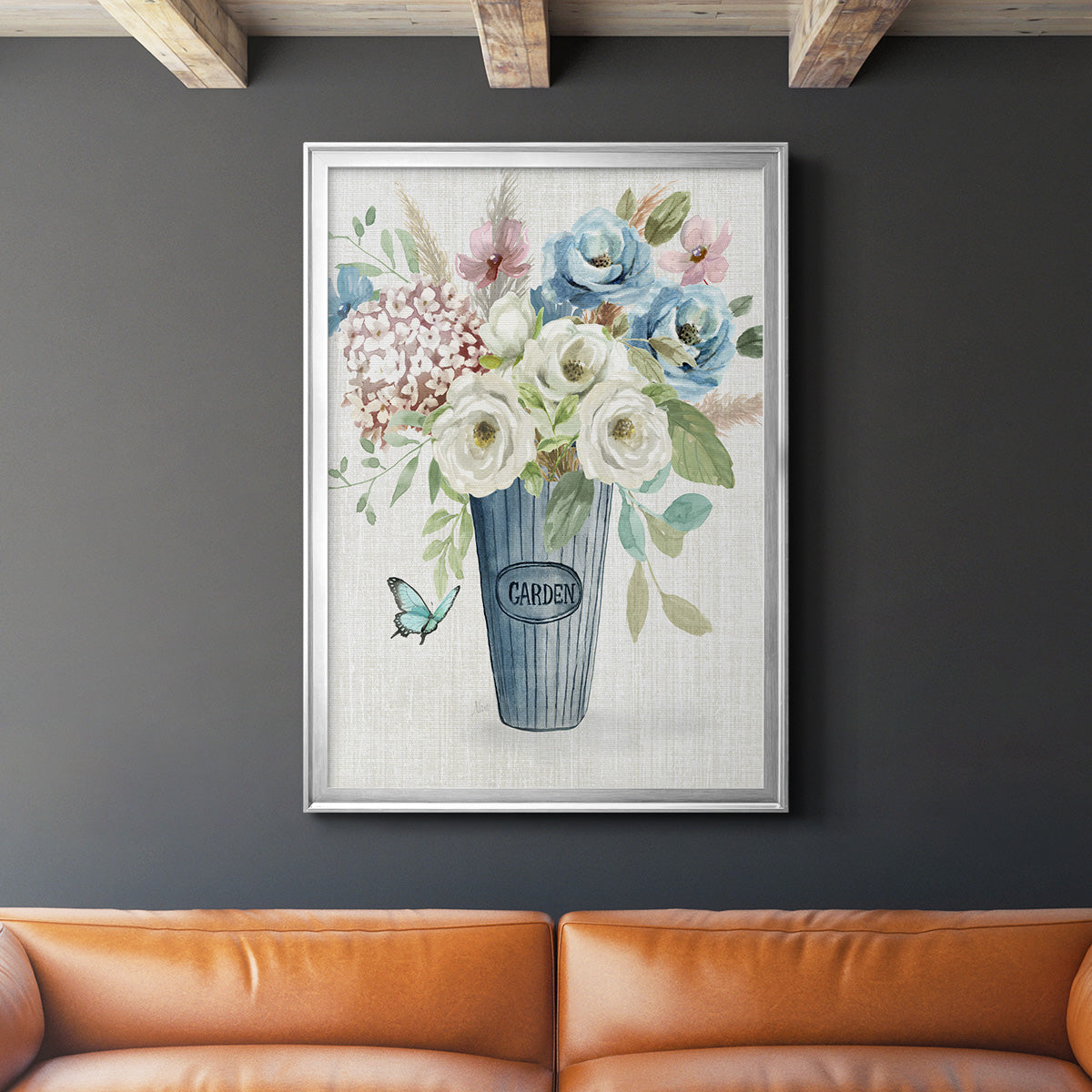 Garden Bouquet - Modern Framed Canvas Print