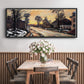 Road at Louveciennes, Melting Snow, Sunset, 1870 - Floater Framed Canvas Print