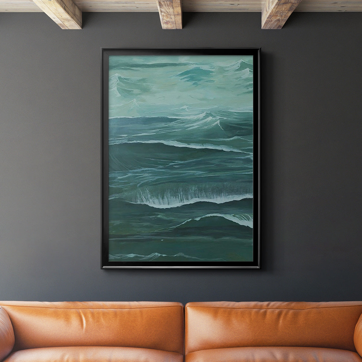 Sandbar Break II - Modern Framed Canvas Print