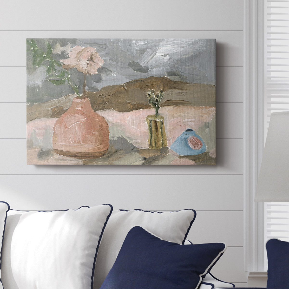 Vase of Pink Flowers I - Canvas Art Print