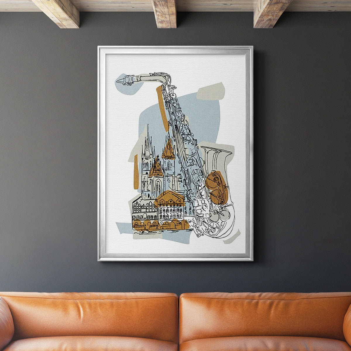 Rehearsal II - Modern Framed Canvas Print
