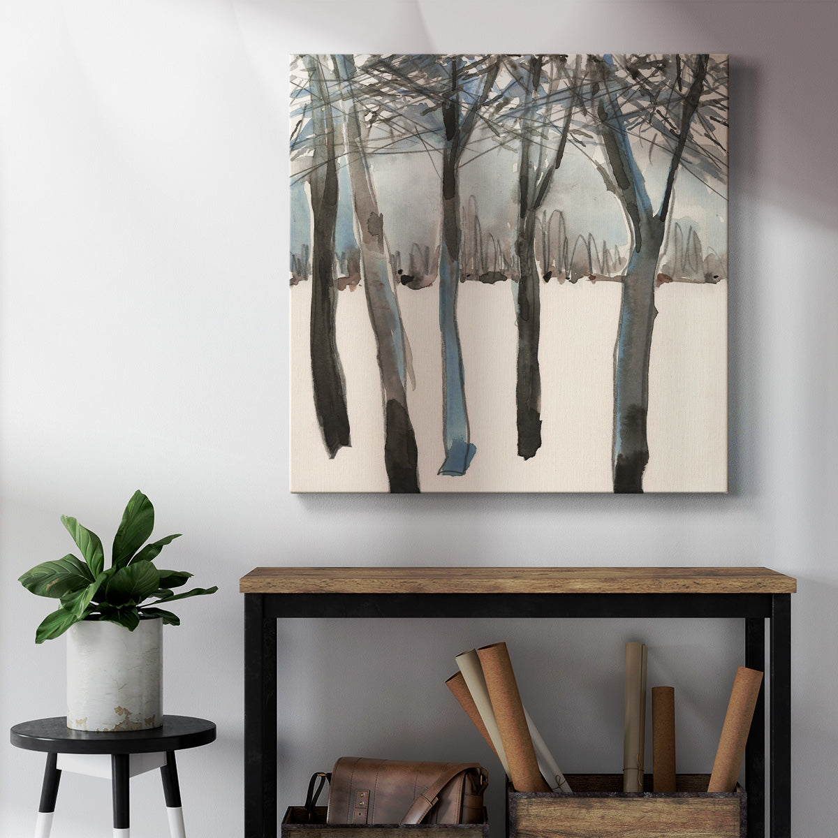 Winter Treeline I-Premium Gallery Wrapped Canvas - Ready to Hang