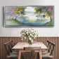Meandering Lake I - Floater Framed Canvas Print