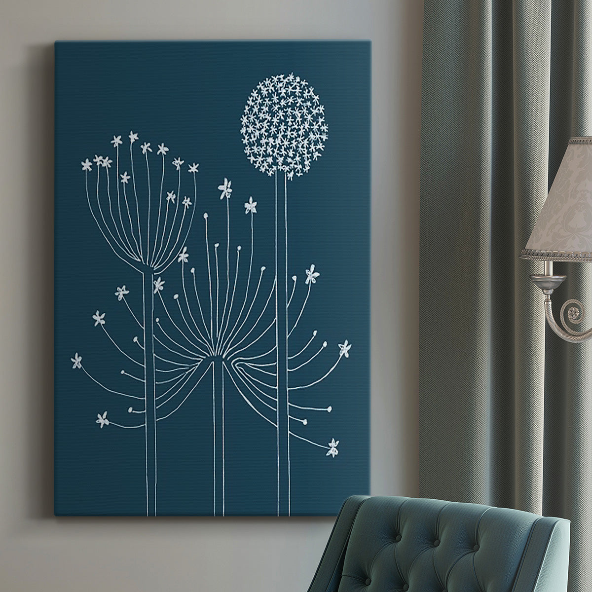 Graphic Alliums II Premium Gallery Wrapped Canvas - Ready to Hang