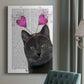 Black Cat Valentines Premium Gallery Wrapped Canvas - Ready to Hang