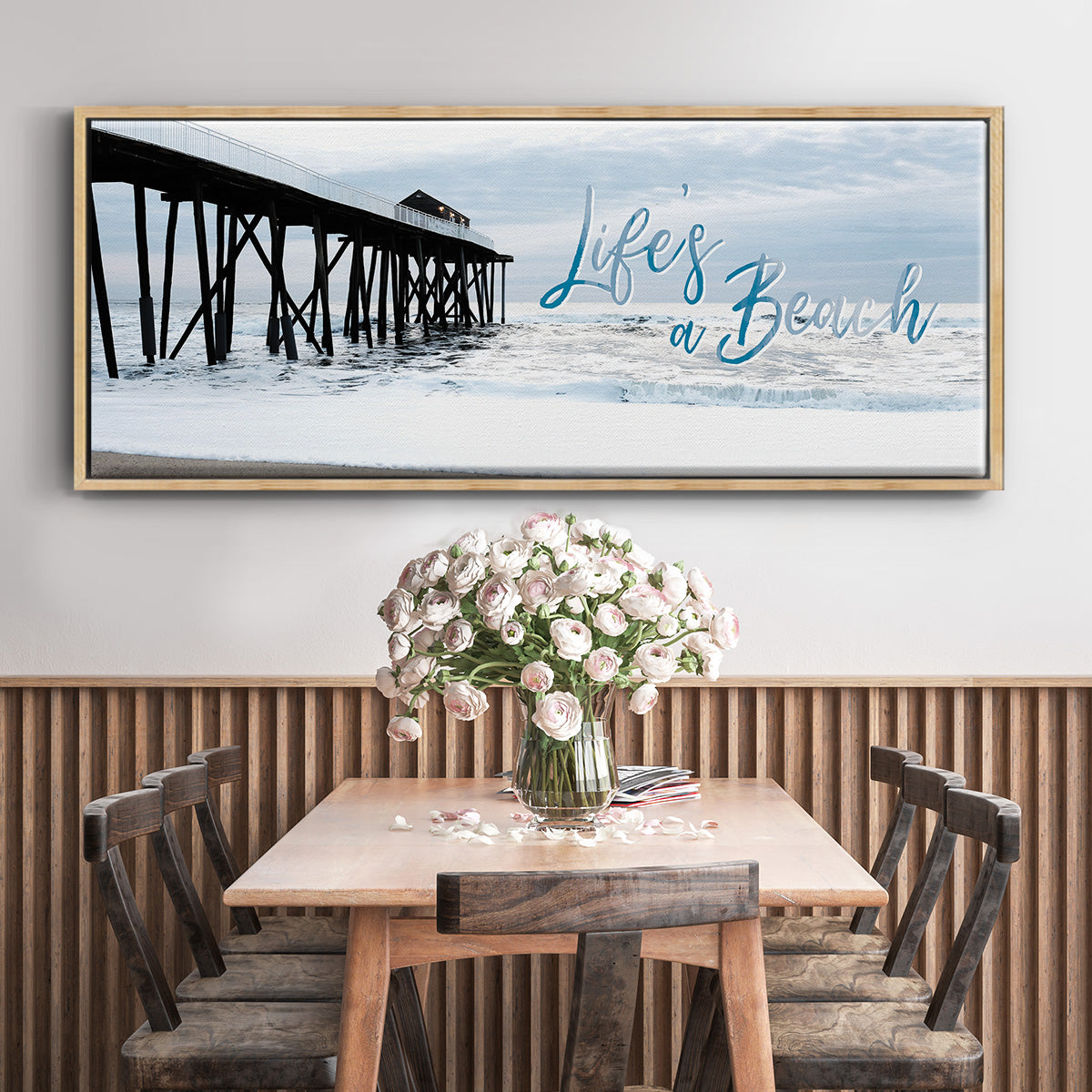 Life's a Beach - Floater Framed Canvas Print