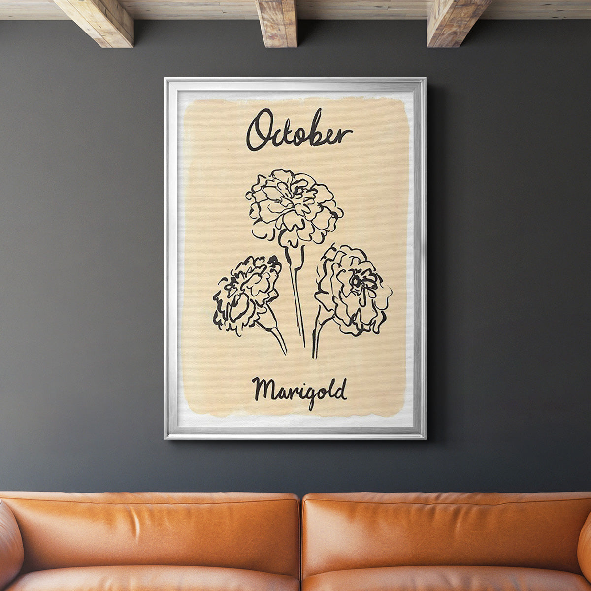 Birth Month X - Modern Framed Canvas Print