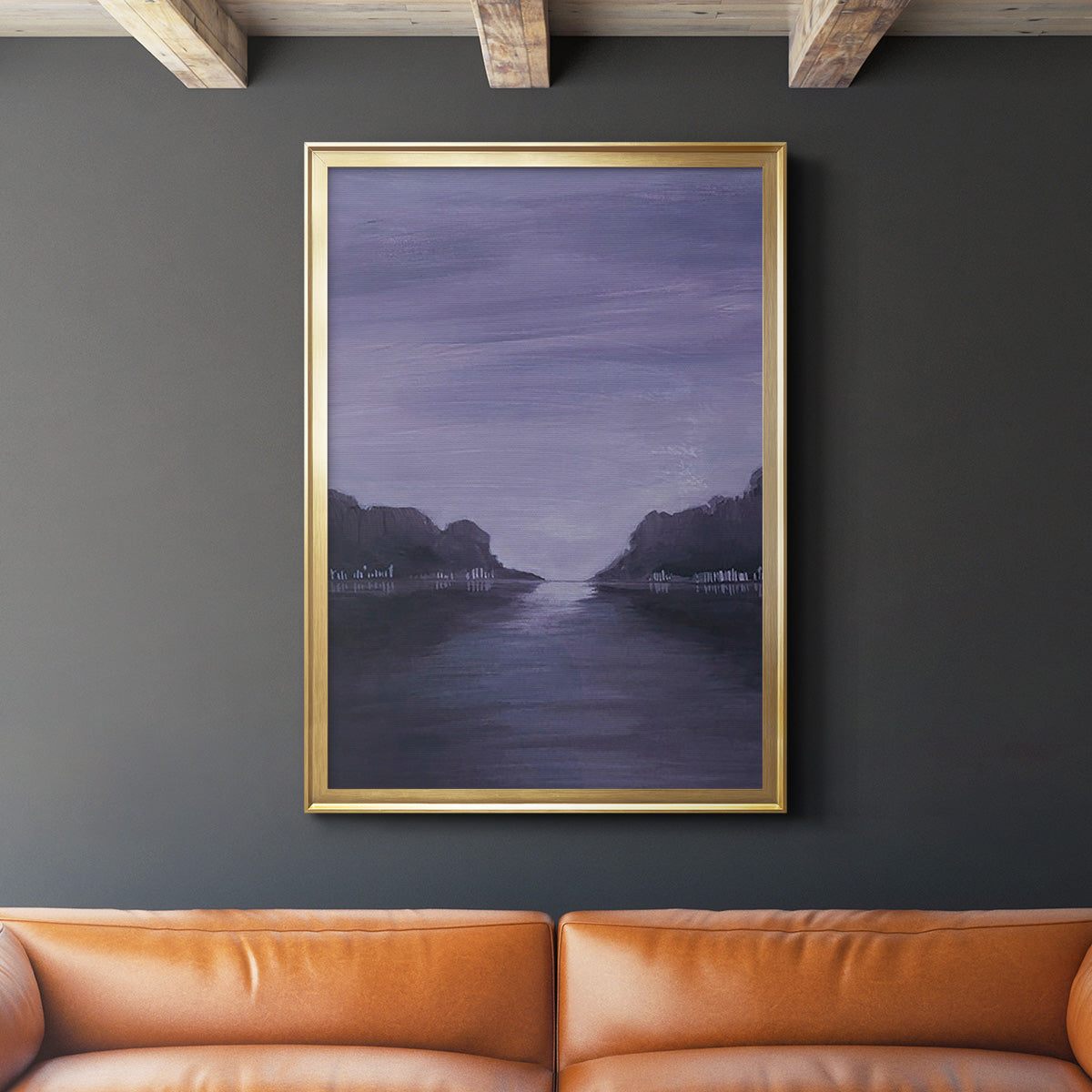 Amethyst Moonlight I - Modern Framed Canvas Print